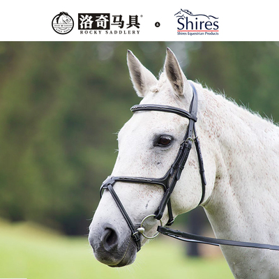 shires德国牛皮水勒缰英式马鞍