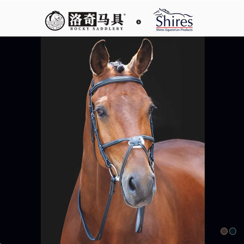防磨牛皮水勒缰英国Shires缰绳