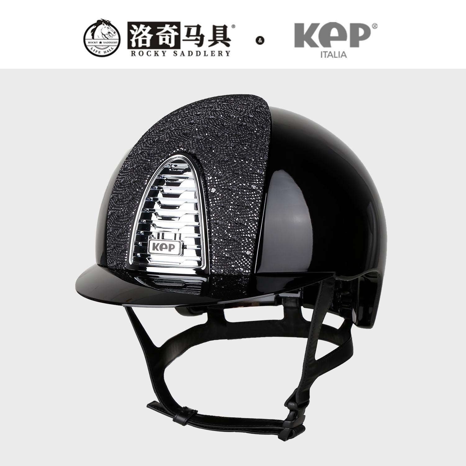 意大利KEP 二代 黑色Klim拼色头盔马术头盔 骑马成人儿童 8101066