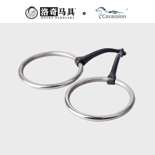 Cavassion游环钨钢两节衔铁马具嚼子马术用品装备口衔8209263