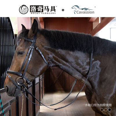 Cavassion牛皮波点橡胶防滑缰绳8218128