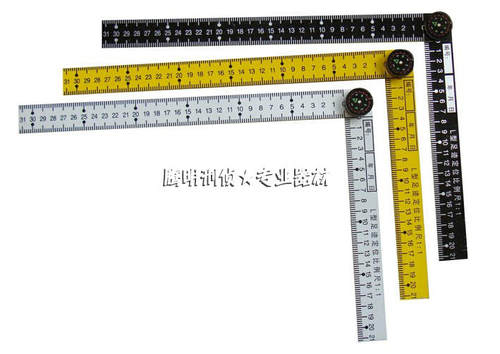 带指北针L足迹定位折角比例尺