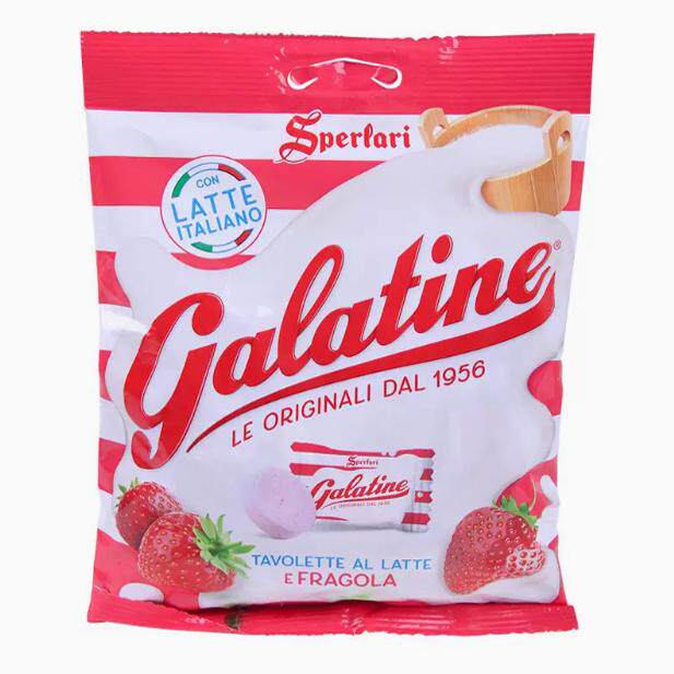 现货 意大利 galatine佳乐定奶片糖果原味草莓115g