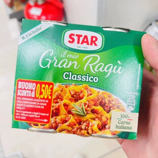 现货意大利star ragu番茄肉酱 婴儿宝宝辅食酱意大利面酱180g*2罐