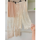 夏性感白黑肤蕾丝裤 单层打底裤 女防走光阔腿裤 旗袍穿搭内衬裤