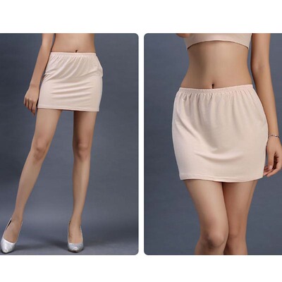 夏季内搭半身裙子女莫代尔防透内衬裙防走光蕾丝百搭打底包臀短裙