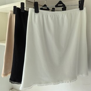 秋冬可内搭德绒衬裙大码蕾丝屁帘加绒保暖打底冬裙外穿女半身裙子
