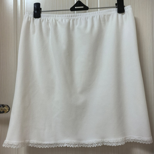 秋冬新款女德绒半身裙加绒内衬裙蕾丝a字型打底裙可外穿冬裙屁帘