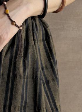 FHSTUDIO无鱼秋季原创设计复古两色石头925银手工编绳手链饰品