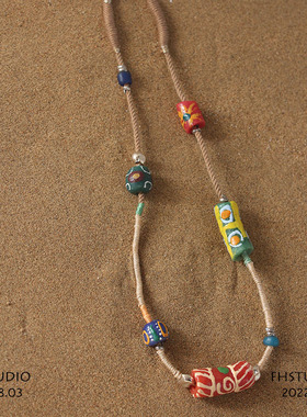 fhstudio无鱼小众老琉璃项链