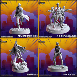 【复仇者联盟】神盾局特工 仿声鸟 小尼克·弗瑞夜鹰漫威棋子模型