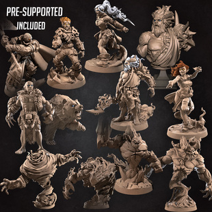 【元素裔】火法师 德鲁伊 游侠 圣武士 龙与地下城dnd战棋子模型