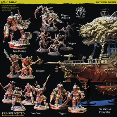 天空海盗船 船长水手飞艇 龙与地下城dnd跑团桌游棋子模型 野兽