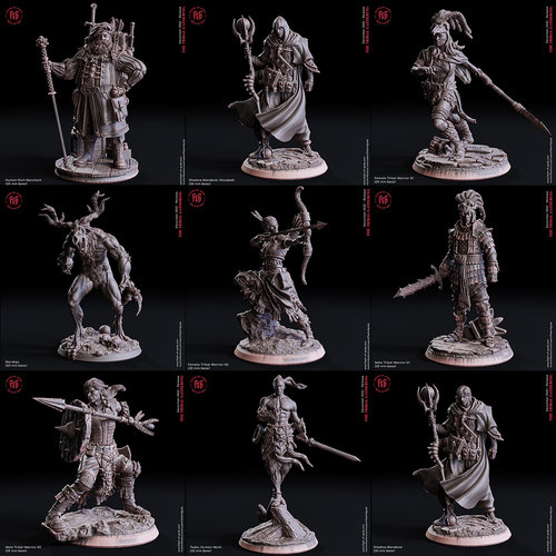 【部落】部落女战士 武僧 哥布林强盗 侏儒法师 商人 DND棋子跑团