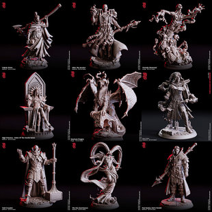 【英雄怪物】半身人圣骑士 龙 幽灵 NPC 提夫林战士 DND棋子跑团