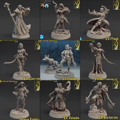 【精灵】法师武僧 吟游诗人 野蛮游荡者 德鲁伊 游侠战士 地下DND