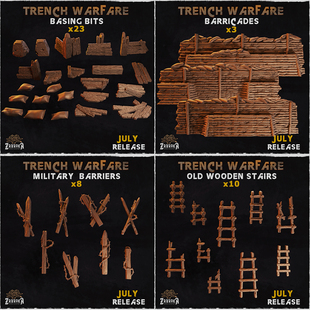 【战壕摆件】场景配件 战锤DND跑团桌游棋子DIY通用地形模型