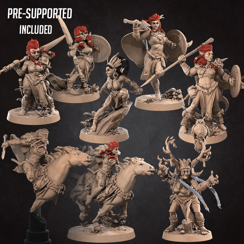 【亚马逊】女王骑士 矮人 半兽人 龙与地下城dnd跑团桌游战棋模型