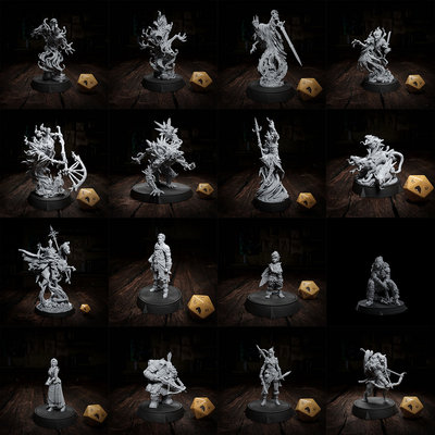 巫妖 死灵骑士 幽灵 血魔怪 囚犯 龙与地下城dnd跑团桌游棋子模型