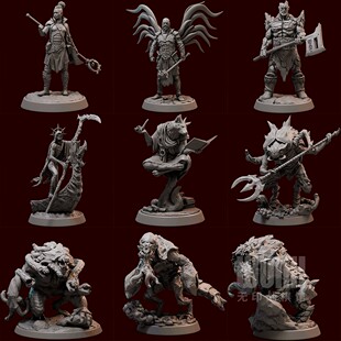 【地狱深处】恶魔 巨魔 阿斯莫 劣魔 角魔 DND桌游跑团战棋模型