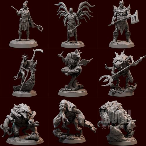 【地狱深处】恶魔 巨魔 阿斯莫 劣魔 角魔 DND桌游跑团战棋模型