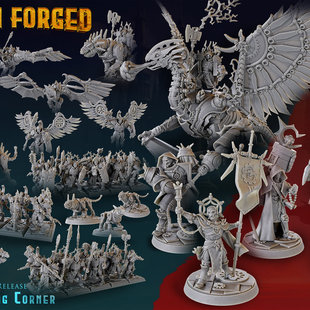 【战锻者】战俑飞兵蒸汽龙骑 法师 中古战争锤神棋子桌游模型