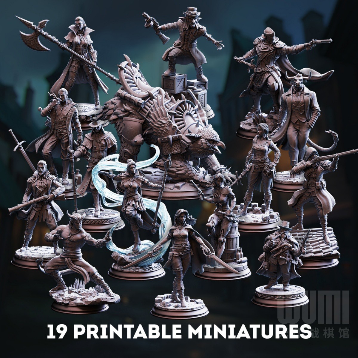 【帮派乱斗】半精灵 矮人 枪械 奥术 提夫林 打手DND桌游棋子模型