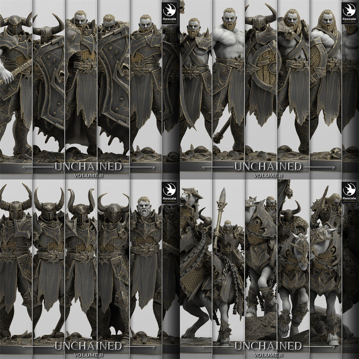 【蛮族】蛮族重骑兵 蛮族战士 狂战士 西方奇幻 DND战棋模型
