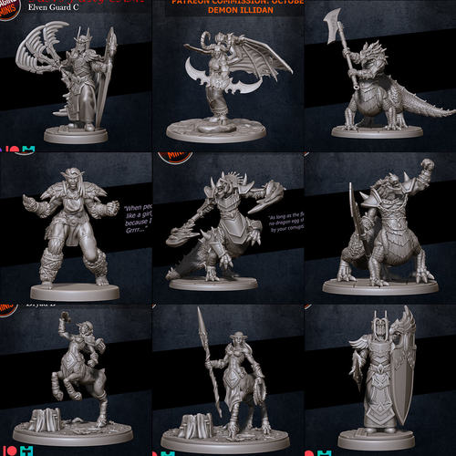 魔兽暗夜精灵半人马桌游模型