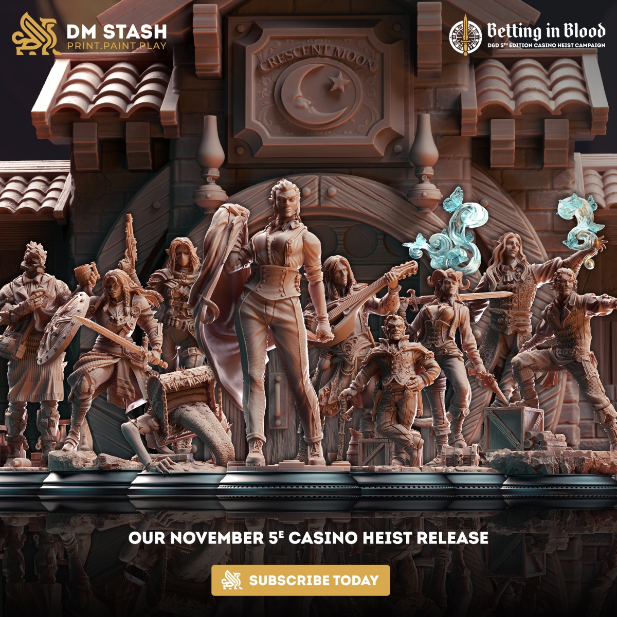 【新月酒馆】宝箱怪 精灵商人 盗贼 提夫林 雪狮保镖 DND棋子跑团