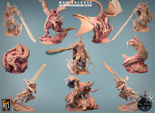 法夫纳 耶梦加得 贝希摩斯 风暴巨人 龙与地下城dnd跑团棋子模型