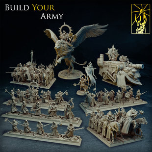 【远征军】女圣骑士牧师旗手 审判官 中古战争锤神棋子桌游模型