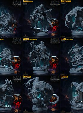 【幽暗洞穴】精灵 深渊矮人类  圣武士 异怪 DND桌游跑团战棋模型
