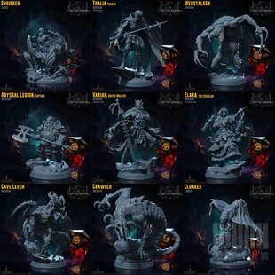 【幽暗洞穴】精灵 深渊矮人类  圣武士 异怪 DND桌游跑团战棋模型