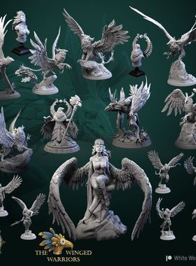 鸟人 翼人 鹰战士 龙与地下城dnd跑团桌游棋子模型 白狼客栈