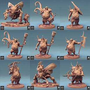 【腐败纳垢】刽子手 行刑官 甲虫骑士 弩手 中古战争锤神战棋模型