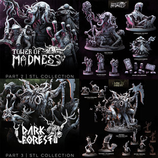 【沙漠怪物】远古观察者 远古巫师 地狱鼓手 观星者 DND战棋模型