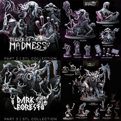 【沙漠怪物】远古观察者 远古巫师 地狱鼓手 观星者 DND战棋模型