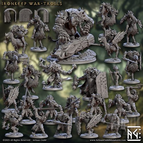 【巨魔氏族】盾卫 刺锤 恐鸟骑手 多臂 战士 DND跑团桌游棋子模型