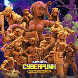 【赛博都市】防爆部队 露西 丽贝卡 下平玲花 执法者 DND棋子模型