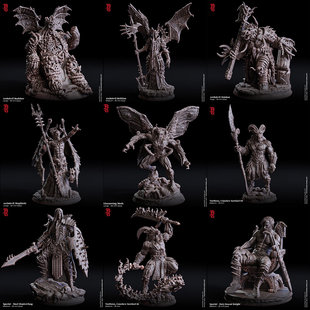 【大魔王】邪龙 暗影地狱犬 天蛾人 羊头恶魔 半身人 DND棋子跑团