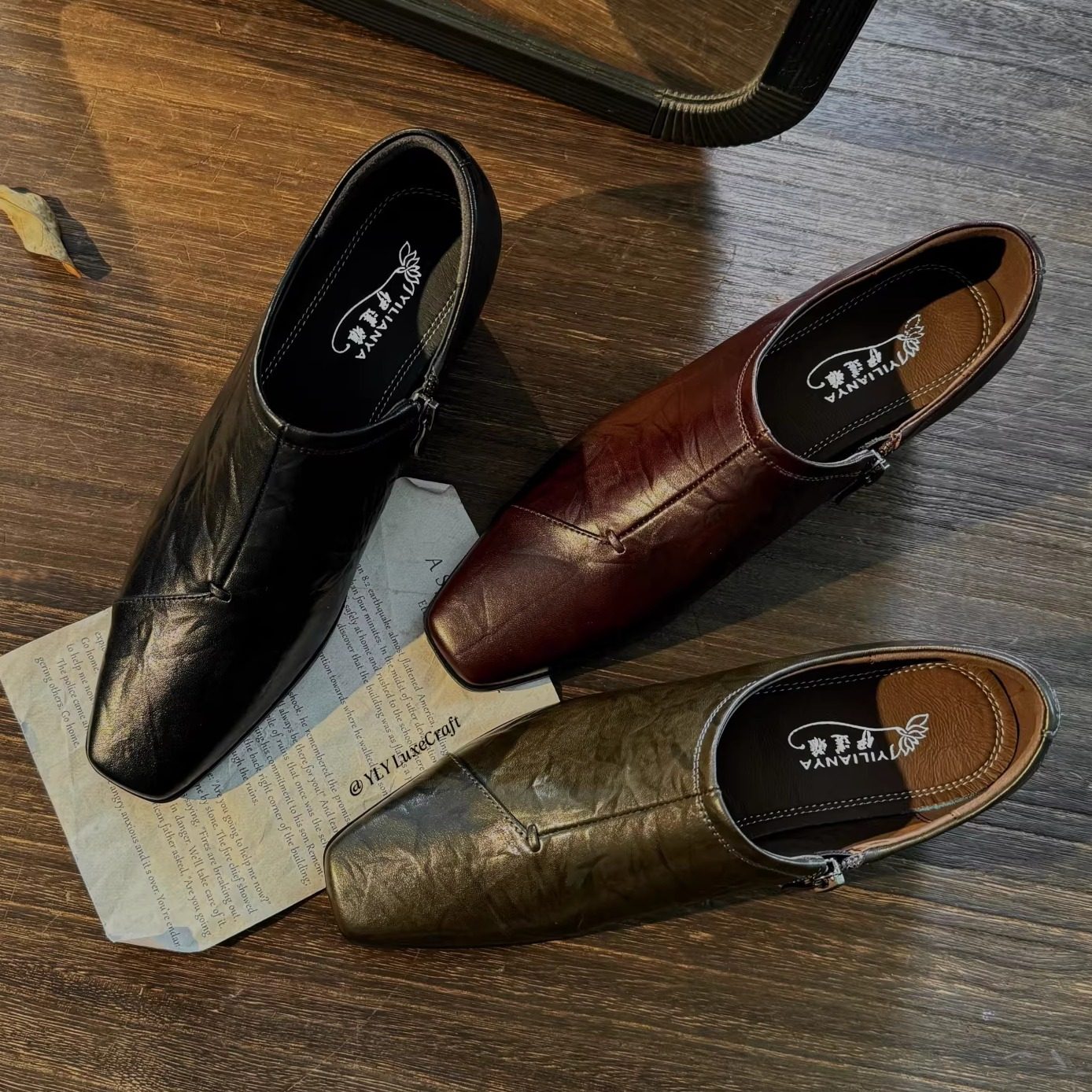 2109-1复古深口单鞋女2026早春季新款通勤粗跟方头真皮中跟小皮鞋,女鞋,深口单鞋,淘宝优惠券,粉丝福利购,淘宝优惠卷