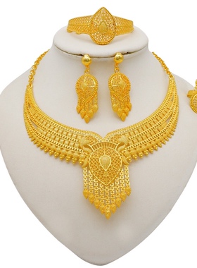 镀金宝石非洲新娘婚礼欧美项链