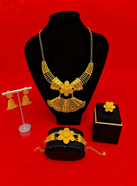 镶钻四件套欧美女性婚礼仿宝石