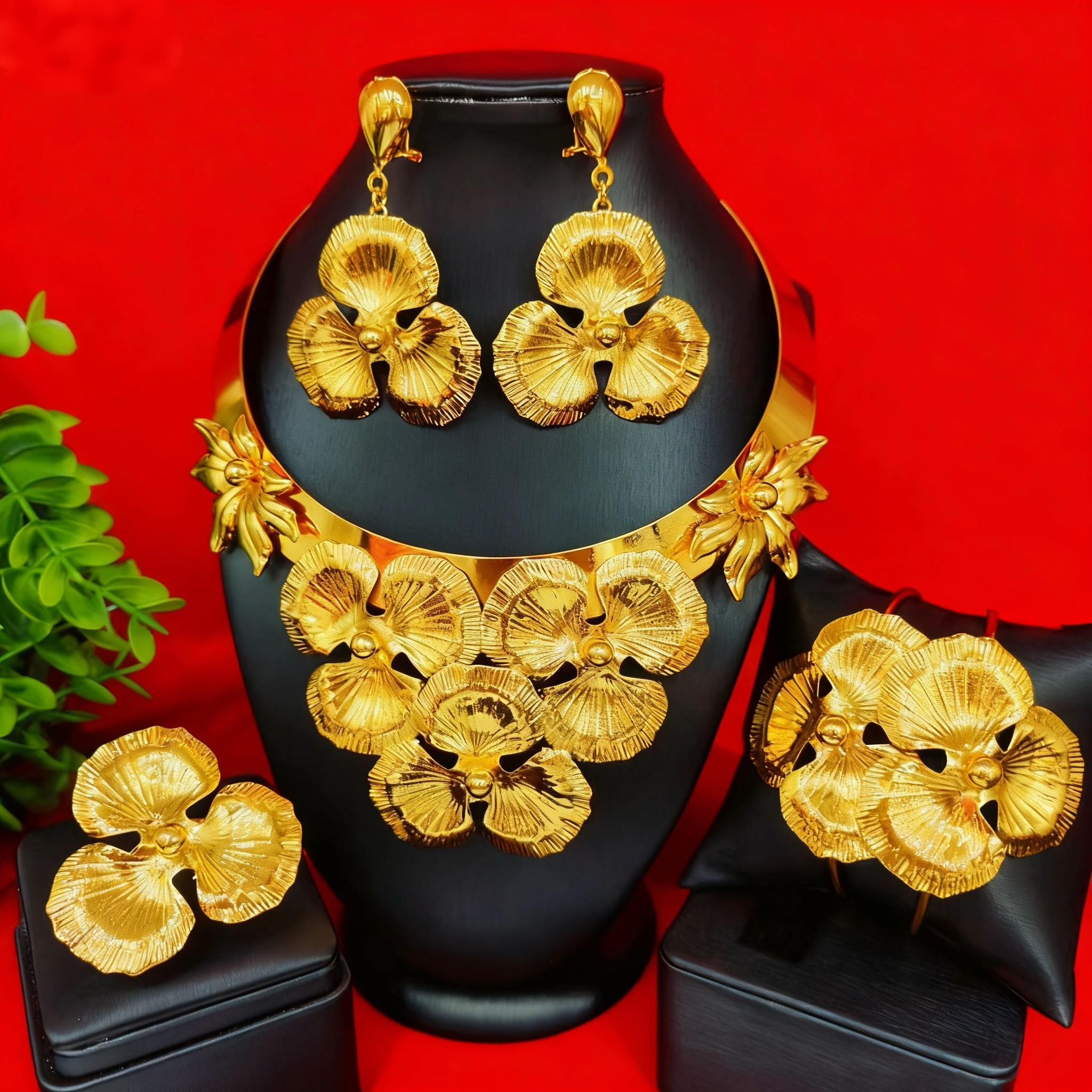 高端新款全新大气水晶耳环四件套饰品 欧美新娘礼服搭配项链套装,饰品/流行首饰/时尚饰品新,项链,淘宝优惠券,粉丝福利购,淘宝优惠卷