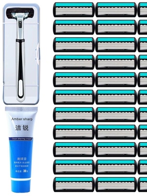 德国通用6层刀片刮胡手动剃须男