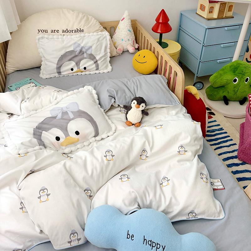 100支全棉磨毛儿童被套单件