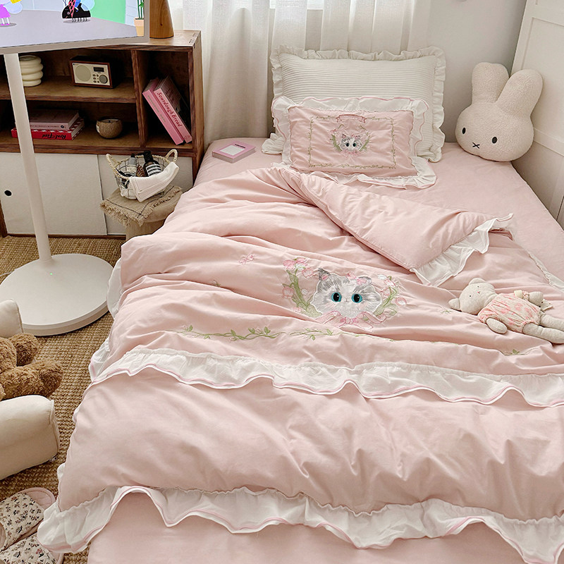 ins全棉幼儿园水洗棉被套单件 三件套 宿舍1.2单人床被罩四件套,床上用品,床品套件/四件套/多件套,淘宝优惠券,粉丝福利购,淘宝优惠卷