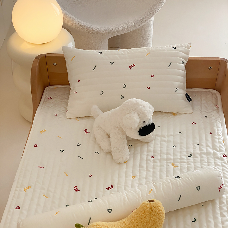 儿童天丝床盖可定制 绗缝夹棉凉感床单宝宝垫子幼儿园床单 绗缝垫