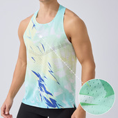 新款 T恤马拉松田径速干背心 运动背心男户外跑步训练无袖